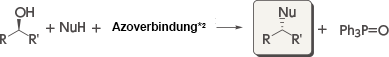 Nukleophile Substitutionsreaktion mit Azo-Initiator (Mitsunobu-Reaktion)