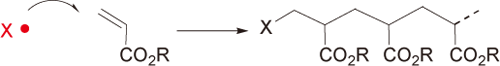Example of radical polymerization reaction